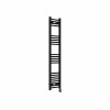 Bergen 1400 x 300mm Straight Black Thermostatic Touch Control Wifi Electric Heated Towel Rail