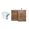 Calm Walnut Right Hand Combination Vanity Unit with RAK-Origin Toilet & Soft Close Seat & Concealed Cistern - 1100mm