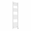 Fjord 1800 x 500mm Curved White Thermostatic Touch Control Electric Heated Towel Rail