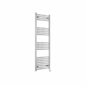 Fjord 1400 x 500mm Curved Chrome Thermostatic Touch Control Wifi Electric Heated Towel Rail
