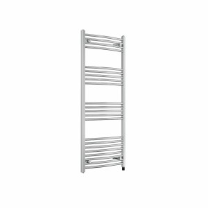 Fjord 1400 x 600mm Curved Chrome Prefilled Electric Heated Towel Rail