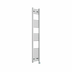 Bergen 1600 x 300mm Straight Chrome Thermostatic Touch Control Wifi Electric Heated Towel Rail
