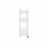 Fjord 1200 x 500mm Curved White Thermostatic Touch Control Wifi Electric Heated Towel Rail