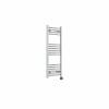 Fjord 1000 x 400mm Curved Chrome Thermostatic Touch Control Electric Heated Towel Rail