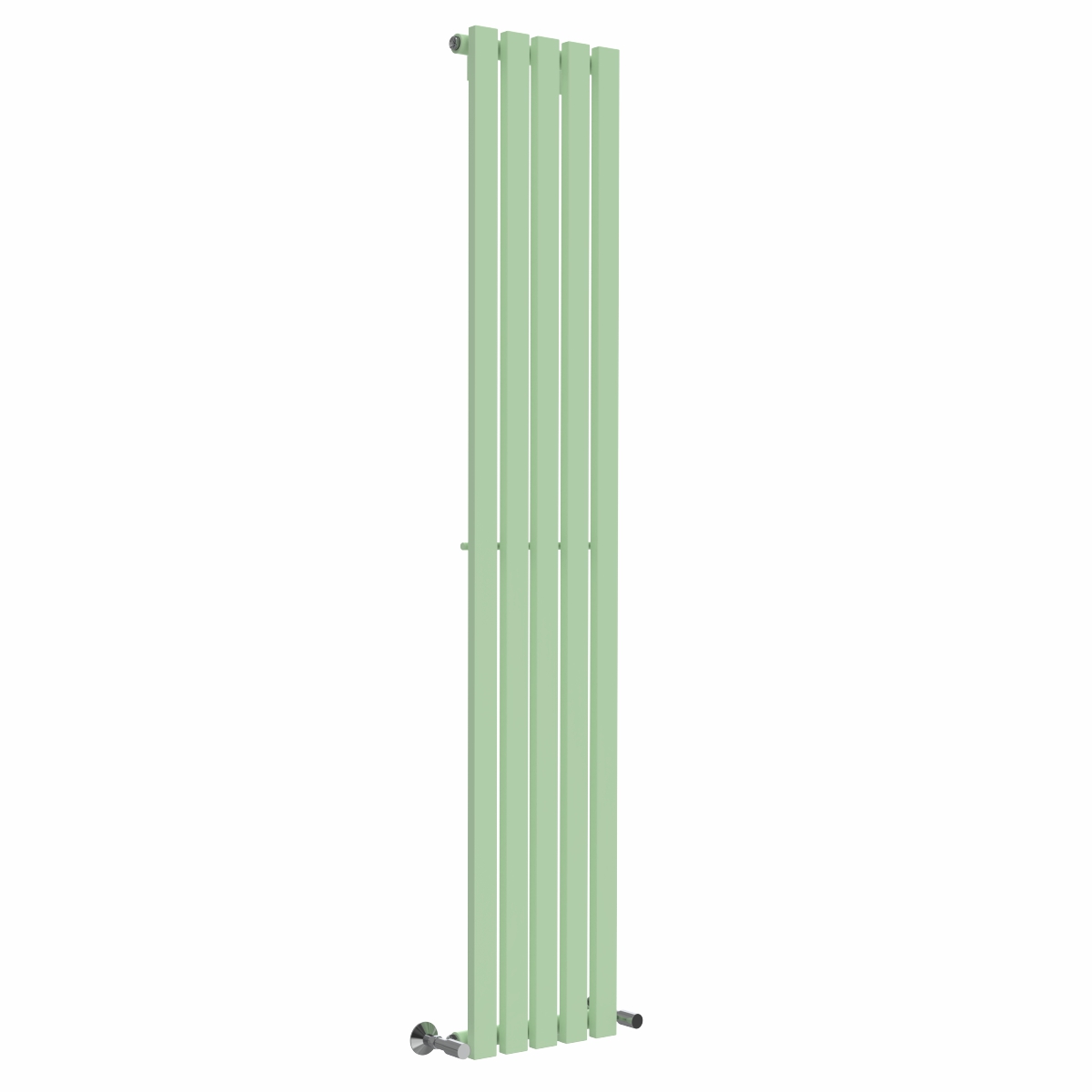 Lulea 1800 x 340mm Pastel Green Single Flat Panel Vertical Designer Radiator