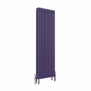 Bern 1800 x 560mm Elegant Purple Four Column Vertical Traditional Radiator