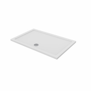 Essentials 1400 x 900mm Rectangle Stone Shower Tray White