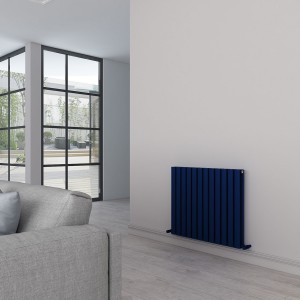 Carisa Tallis Double 600 x 710mm Navy Blue Designer Aluminium Radiator