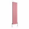 Karlstad 1600 x 410mm Rose Pink Double Vertical Flat Panel Designer Radiator