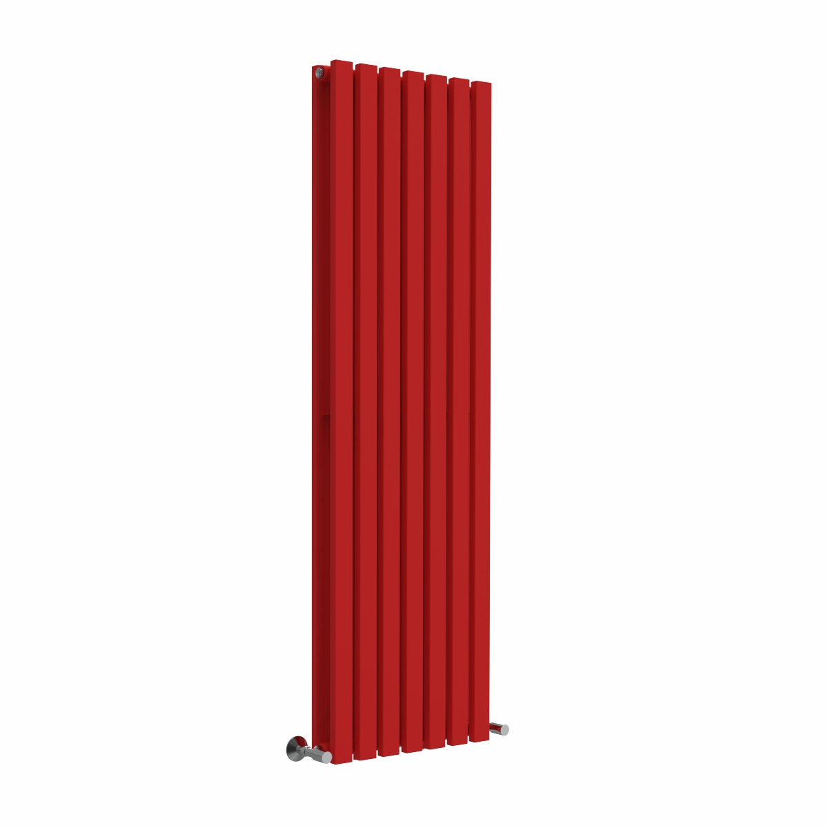 Lulea 1600 x 480mm Signal Red Double Flat Panel Vertical Designer Radiator