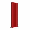Lulea 1600 x 480mm Signal Red Double Flat Panel Vertical Designer Radiator