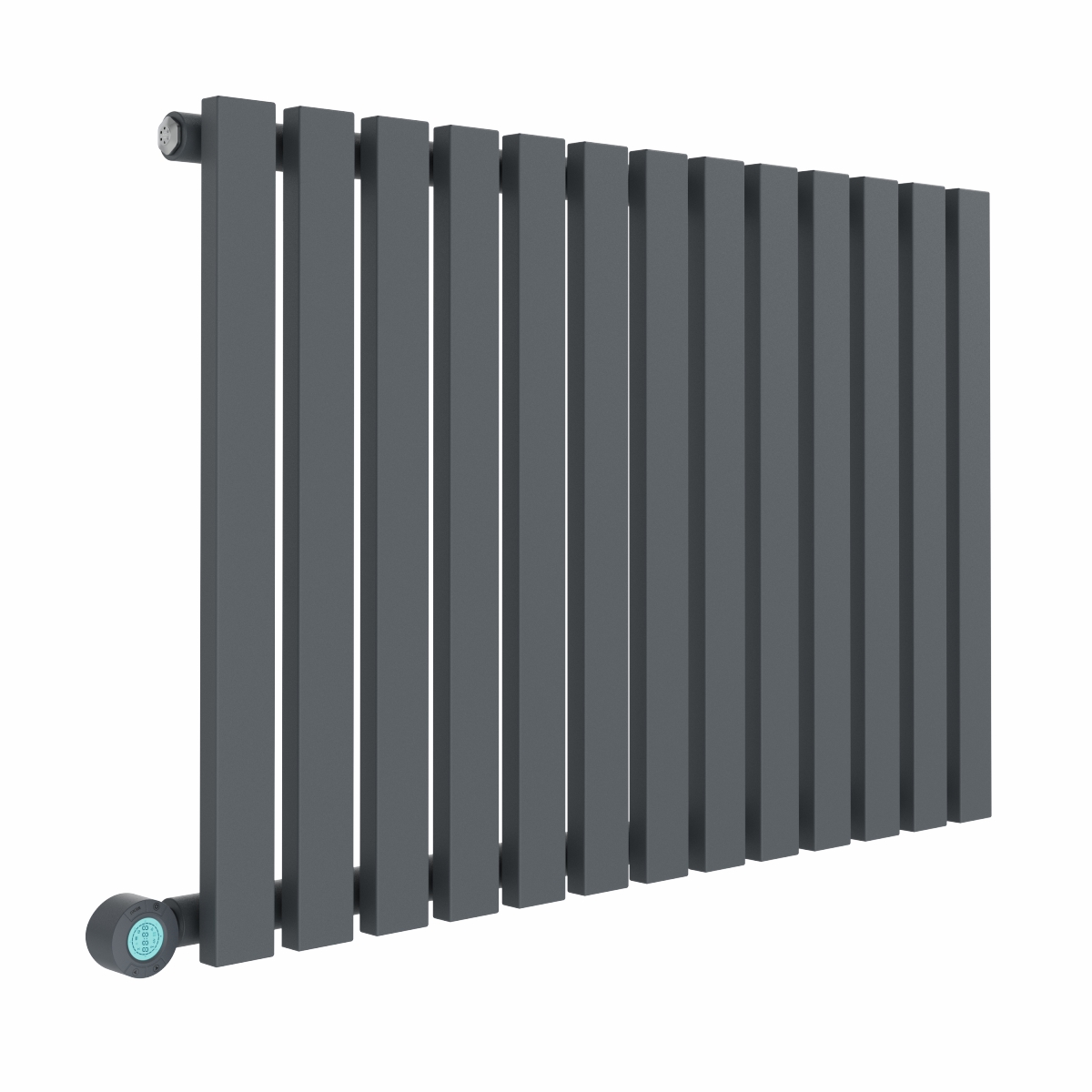 Lulea 600 x 900mm Anthracite Flat Panel Horizontal Wifi Electric Radiator - 1000W