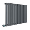 Lulea 600 x 900mm Anthracite Horizontal Flat Panel Wifi Electric Radiator - 1000W