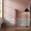 Bern 1500 x 200mm Rose Pink Four Column Vertical Traditional Radiator