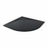 Terra - 900x900mm Slate Effect Quadrant Shower Tray Black