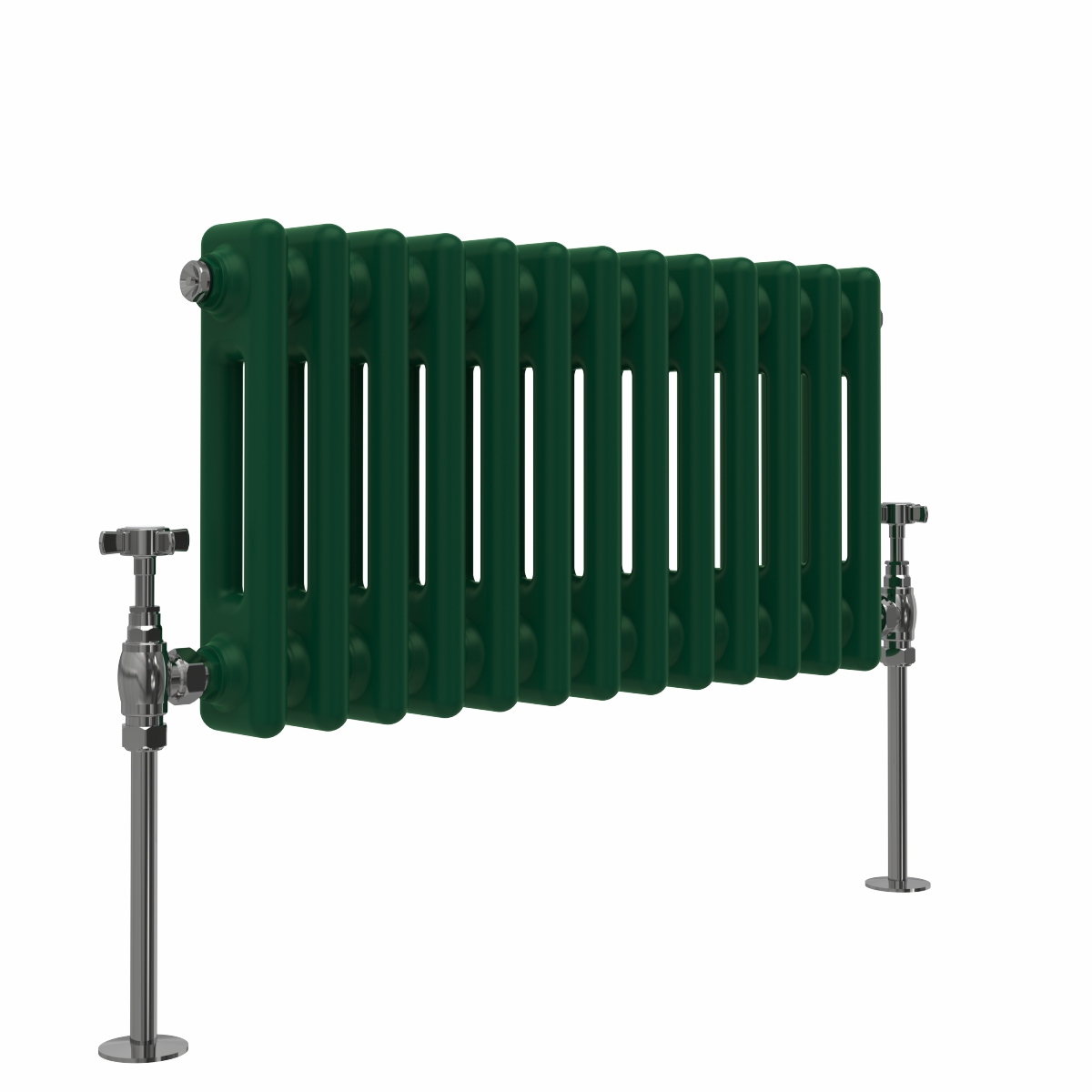 Bern 300 x 605mm Moss Green Double Horizontal Column Radiator