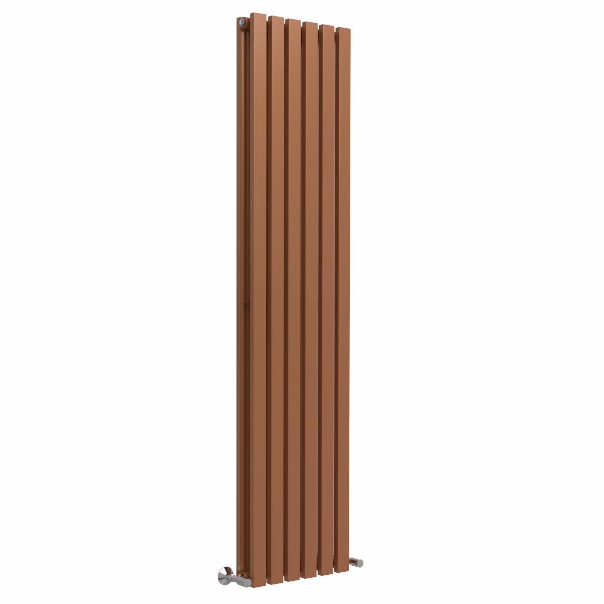 Lulea 1800 x 410mm Metallic Bronze Double Flat Panel Vertical Designer Radiator
