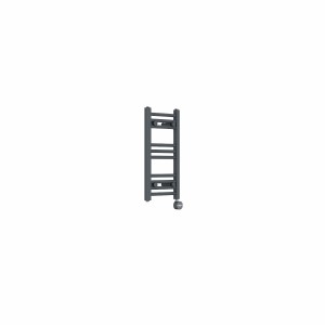 Fjord 600 x 300mm Curved Anthracite Thermostatic Touch Control Electric Heated Towel Rail
