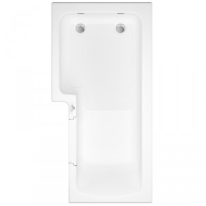 Marsden 1700mm Right Hand Easy Access L Shape Walk In Shower Bath with Screen