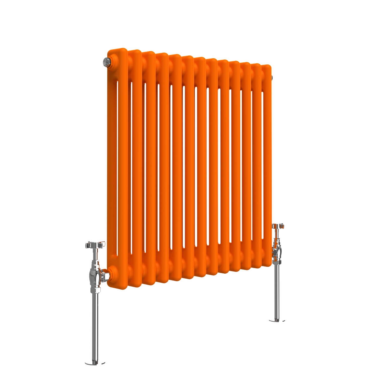 Bern 600 x 605mm Bright Orange Double Horizontal Column Radiator
