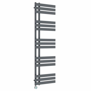 Koli 1600 x 450mm Anthracite Thermostatic Touch Control Wifi Electric Heated Towel Rail