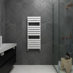 Carisa Plata Bath 1190 x 490mm White Designer Aluminium Towel Rail