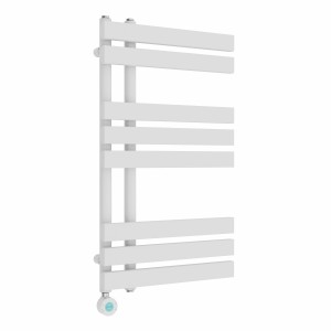 Koli 800 x 450mm White Thermostatic Touch Control Wifi Electric Heated Towel Rail