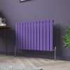 Karlstad 600 x 886mm Elegant Purple Single Horizontal Flat Panel Designer Radiator