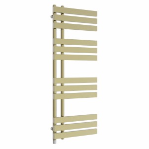 Koli 1200 x 450mm Brushed Brass Simple Electric Heated Towel Rail