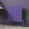 Karlstad 600 x 614mm Elegant Purple Single Horizontal Flat Panel Designer Radiator