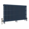 Classic  745 x 1212mm Farrow & Ball Hague Blue Triple Column Cast Iron Radiator - 19 Sections