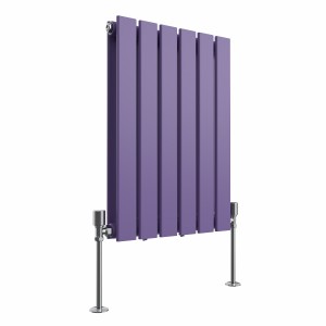 Karlstad 600 x 410mm Elegant Purple Double Horizontal Flat Panel Designer Radiator