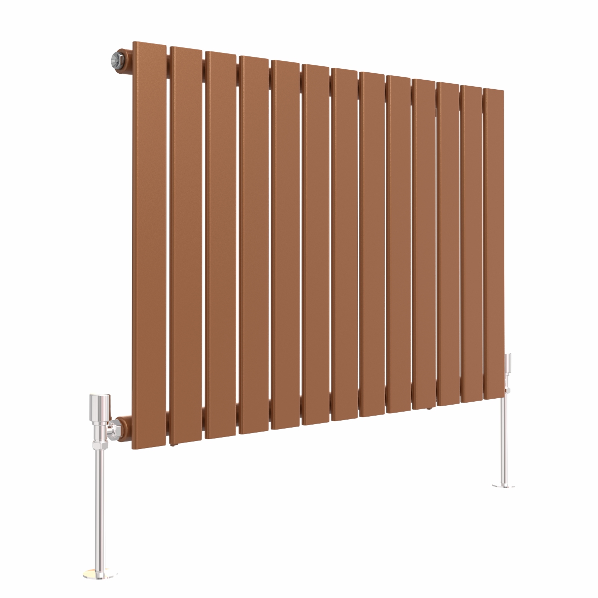 Karlstad 600 x 886mm Metallic Bronze Single Flat Panel Horizontal Designer Radiator