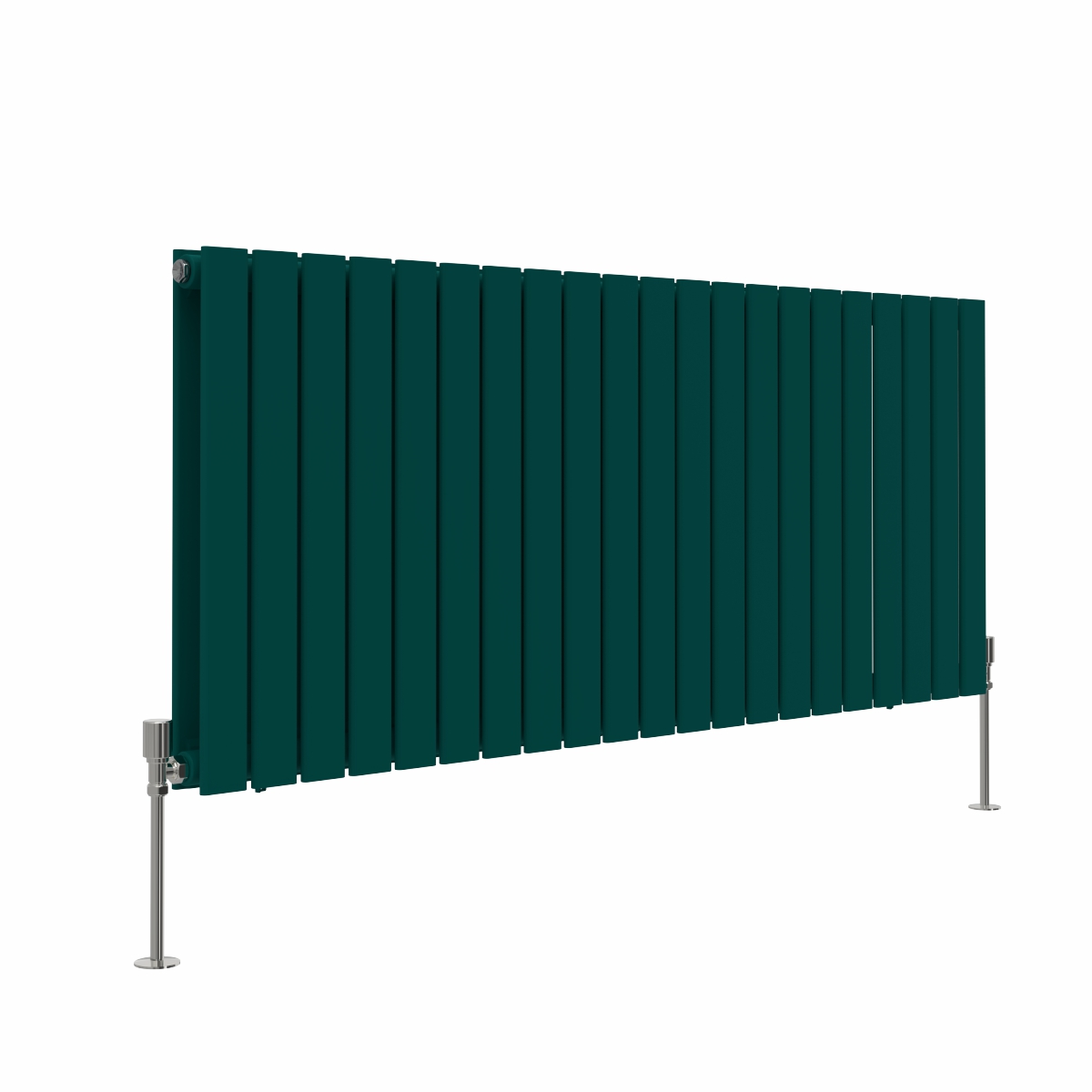 Karlstad 600 x 1430mm Blue Green Double Flat Panel Horizontal Designer Radiator