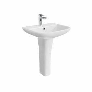 Feel Curved 560mm Basin with Full Pedestal
