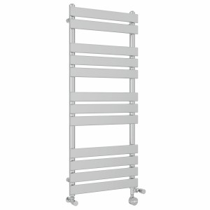 Juva 1200 x 500mm Dual Fuel Chrome Flat Panel Thermostatic Touch Control Electric Heated Towel Rail