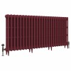 Classic  745 x 1584mm Farrow & Ball Eating Room Red Triple Column Cast Iron Radiator - 25 Sections