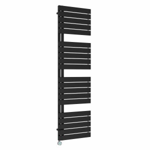Kristiansund 1800 x 500mm Black Thermostatic Touch Control Electric Heated Towel Rail