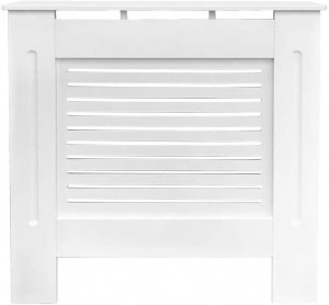 Radiator Cover White With Horizontal Slats - 780mm