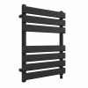 Juva 650 x 500mm Satin Black Flat Panel Simple Electric Heated Towel Rail