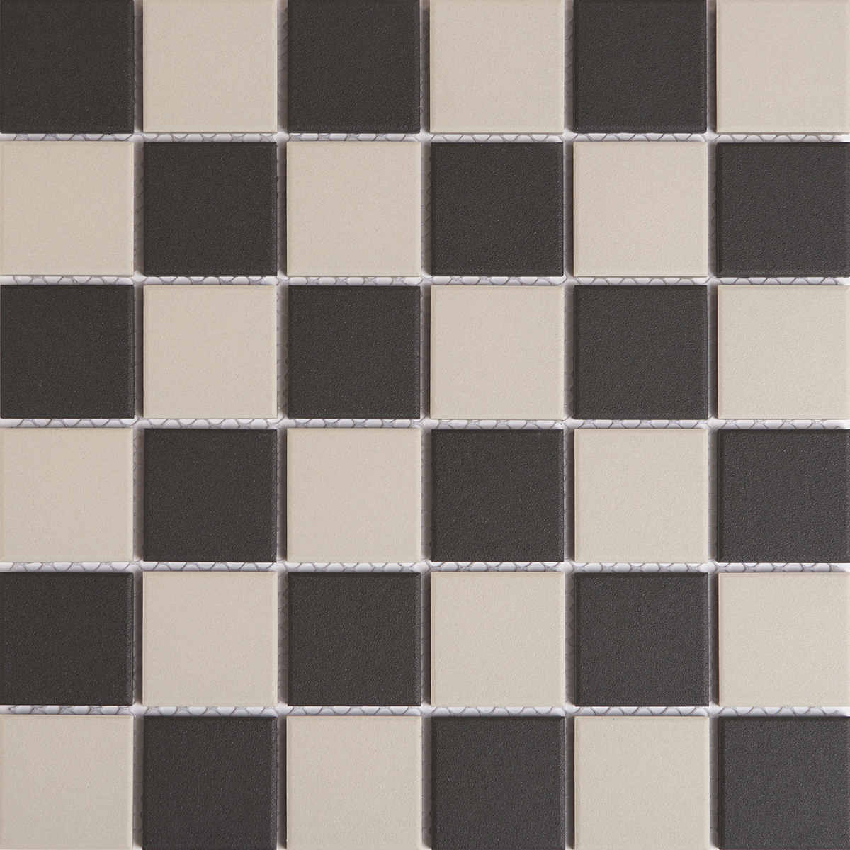 Victorian White & Black Chequer Mosaic 291x291x6mm  - 11sqm - 11 - Box Qty