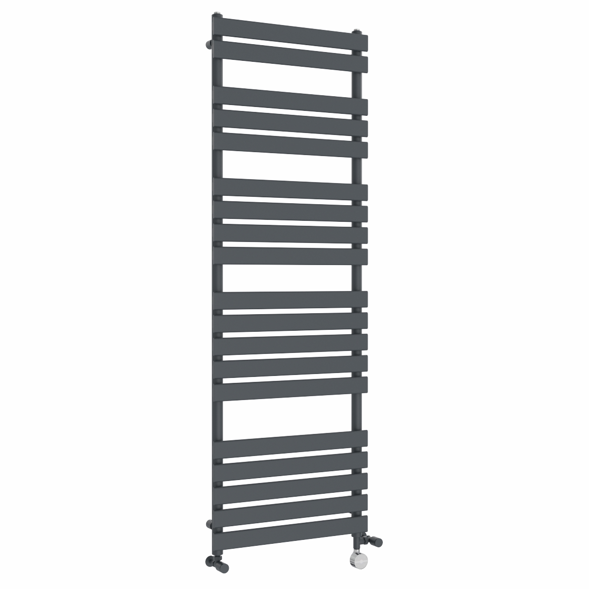 Juva 1800 x 600mm Dual Fuel Sand Grey Flat Panel Thermostatic Touch Control Electric Heated Towel Rail