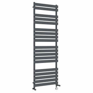 Juva 1800 x 600mm Dual Fuel Sand Grey Flat Panel Thermostatic Touch Control Electric Heated Towel Rail