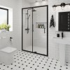 Ennerdale - 1200mm Single Sliding Shower Door - Black