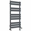 Juva 1000 x 450mm Dual Fuel Sand Grey Flat Panel Thermostatic Touch Control Electric Heated Towel Rail