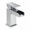 Edessa Modern Waterfall Cloakroom Mono Basin Mixer Tap - Chrome