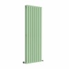 Lulea 1600 x 550mm Pastel Green Double Flat Panel Vertical Designer Radiator