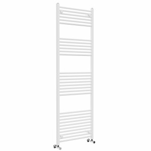 Bergen 1800 x 600mm Straight White Heated Towel Rail
