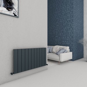 Carisa Chambord 600 x 1095mm Anthracite Designer Aluminium Radiator