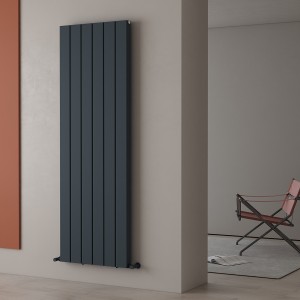 Carisa Angers Double 1800 x 595mm Anthracite Designer Aluminium Radiator